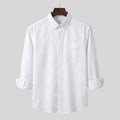 Classic White Button-Down Collar Cotton Shirt